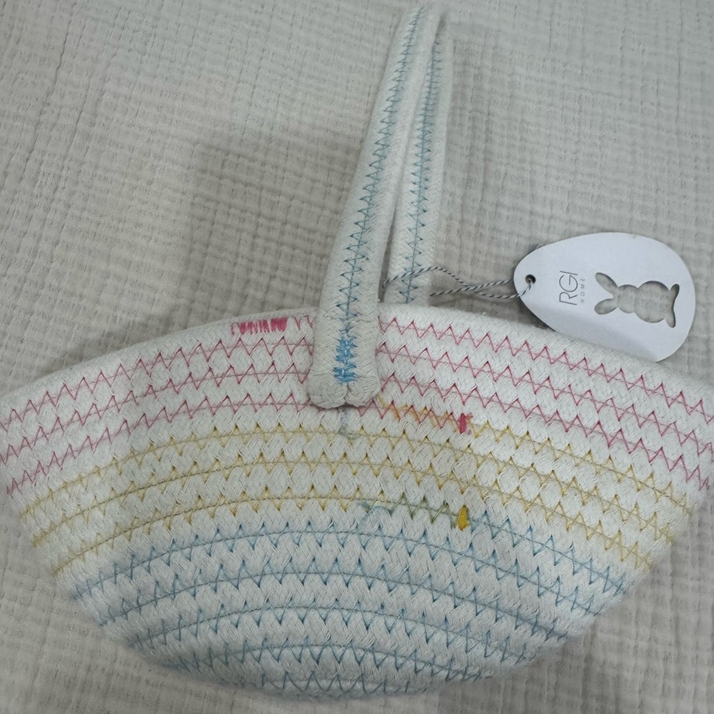 Kids woven egg basket.